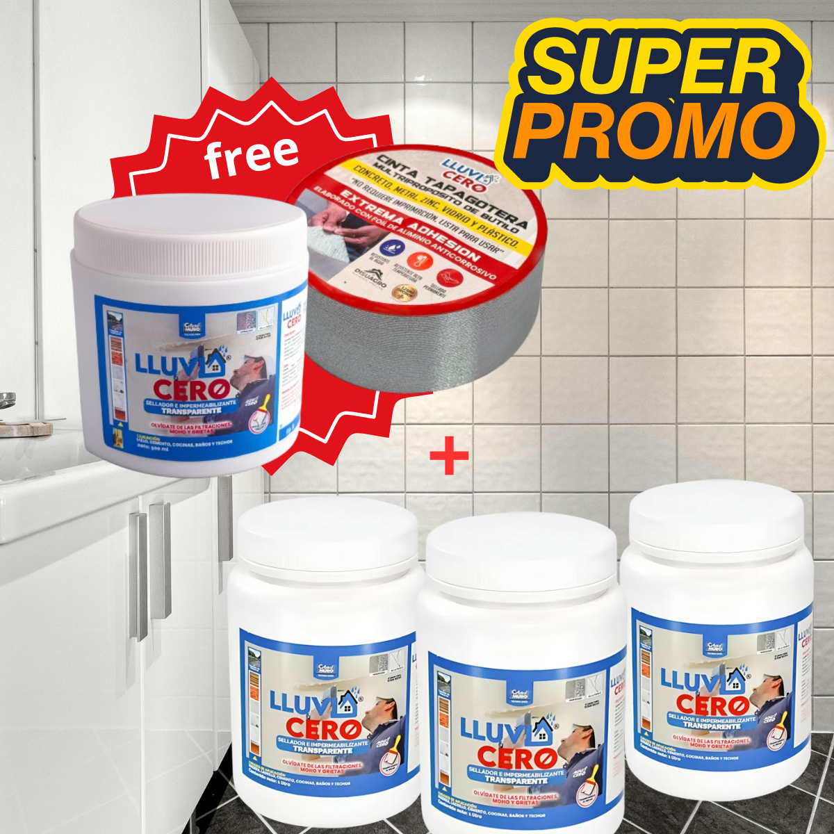 Impermeabilizante transparente LluviaCero – Sella goteras en 24h sin obra.